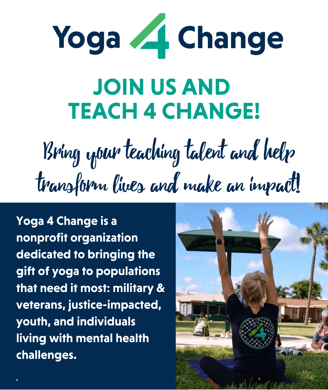 Flyer with teacher positions listed